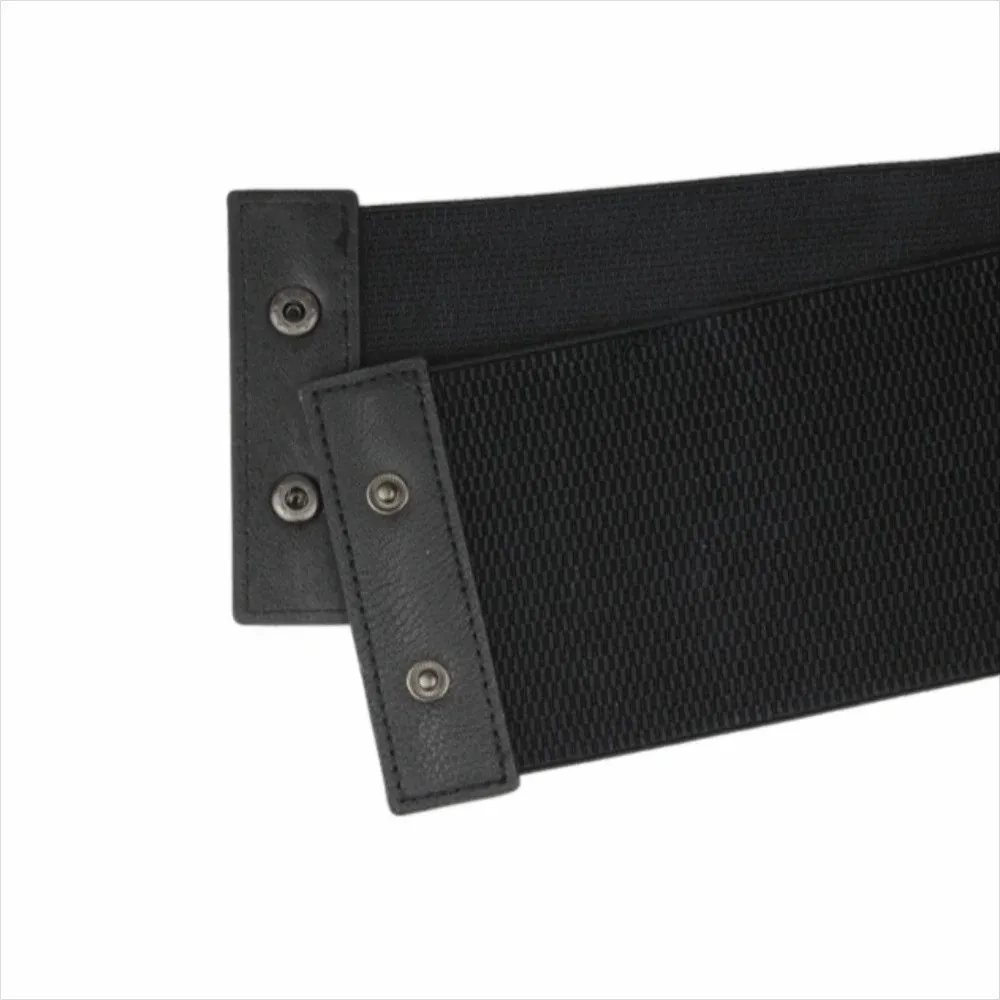 PU-Leder-Taillengürtel, elastischer, schlankmachender Taillengürtel, breiter Gürtel, Western-Cowboy-Gürtel, einfarbige Gürtel für Damen – Detail 9