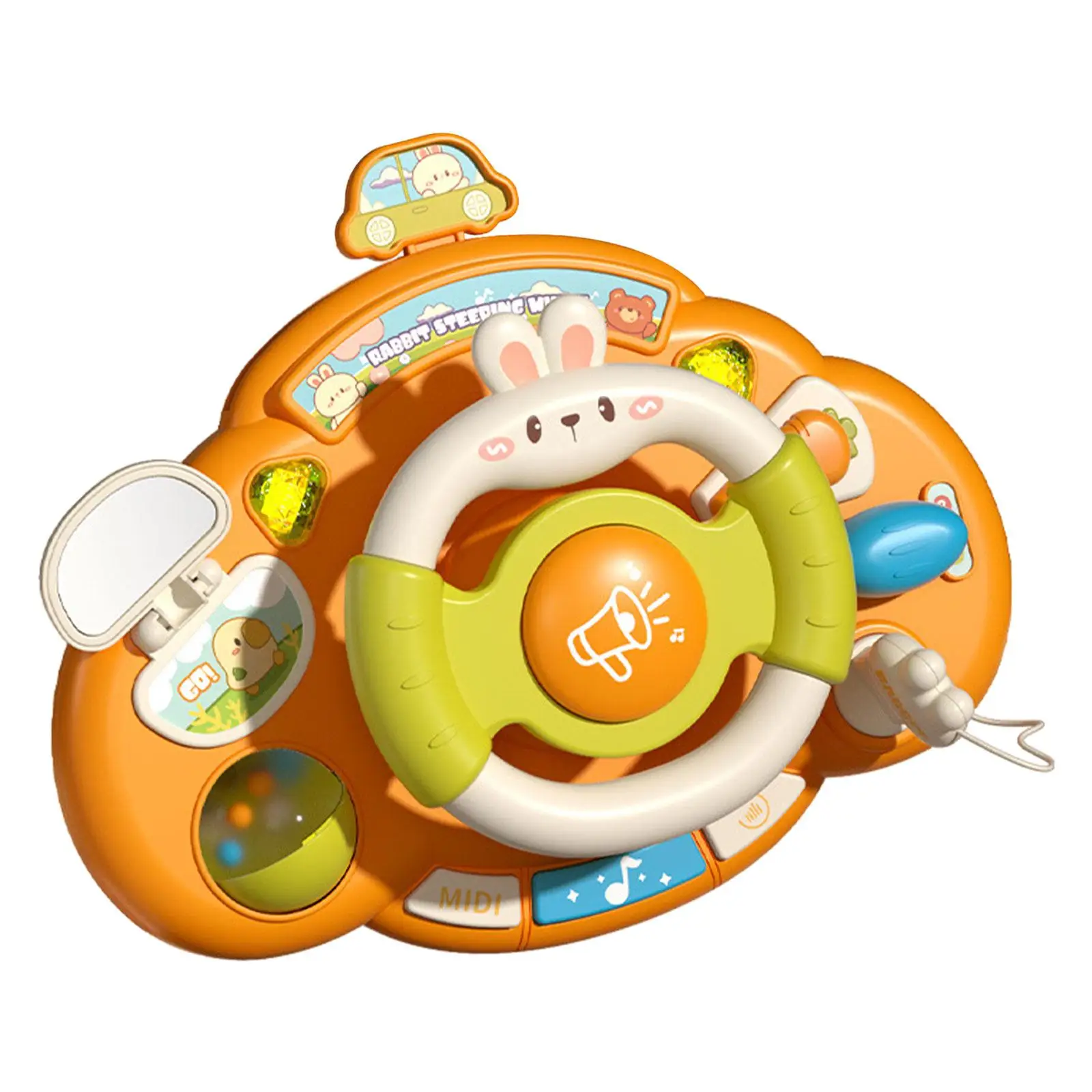 

Simulation Steering Wheel Toy Interactive with Sound and Light Gift Pretend Driving Car Driving Toy for Toddlers Kids Boys Girls