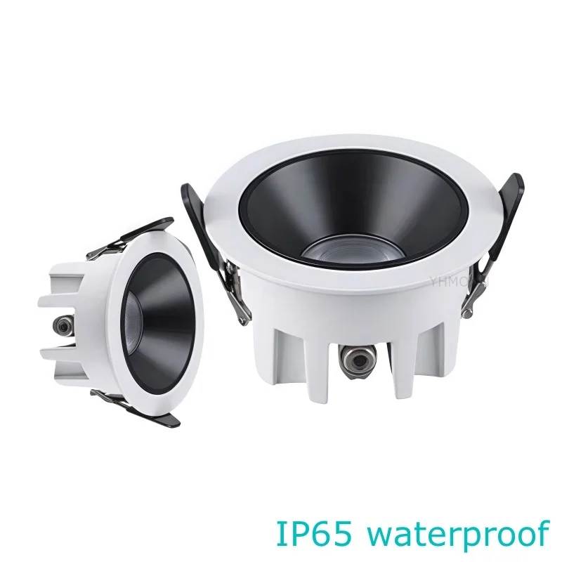 IP65 Waterproof Embedded CRI98 Dimmable Spotlight AC110-220V 7W-30W Bathroom Kitchen Ceiling Downlight LED Anti Glare