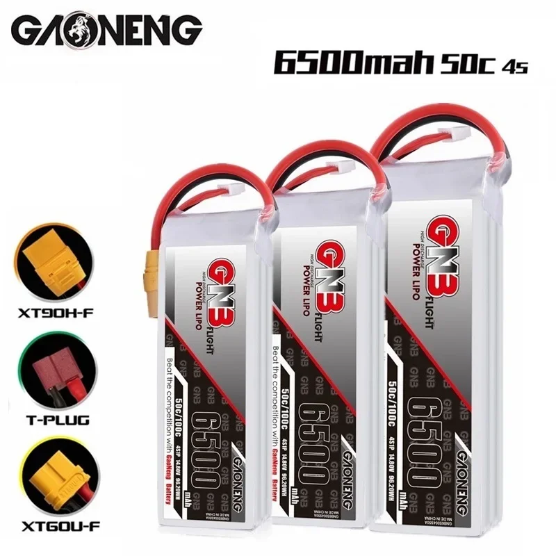 

1-3PCS GNB MAX 100C 4S 14.8V 6500mAh With XT60/XT90/T Plug HV Lipo Battery For FPV Drone RC Helicopter Car Boat UAV RC Parts