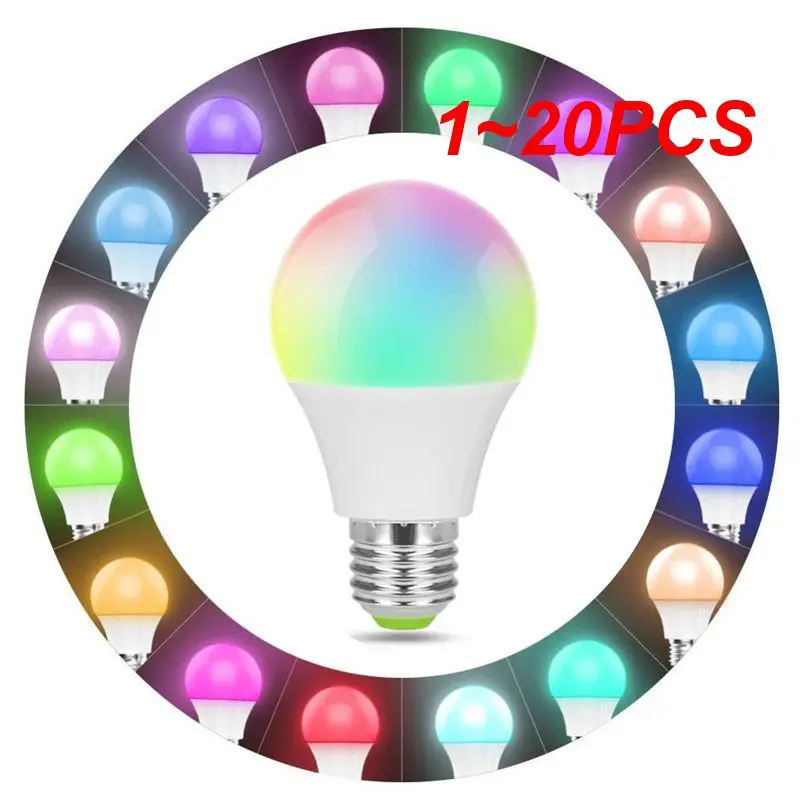 

1-20 шт., умная цветная лампа ESP8285, 15 Вт, E27