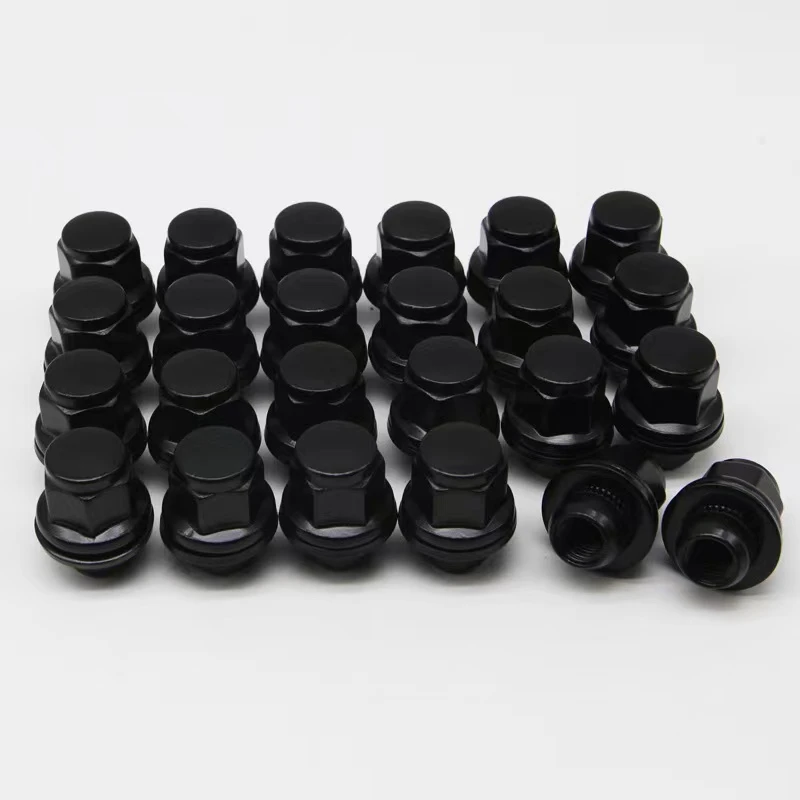 37mm Length 13/16 21mm Hex OEM Black M12x1.5 Lug Nut Toyota Camry RAV4