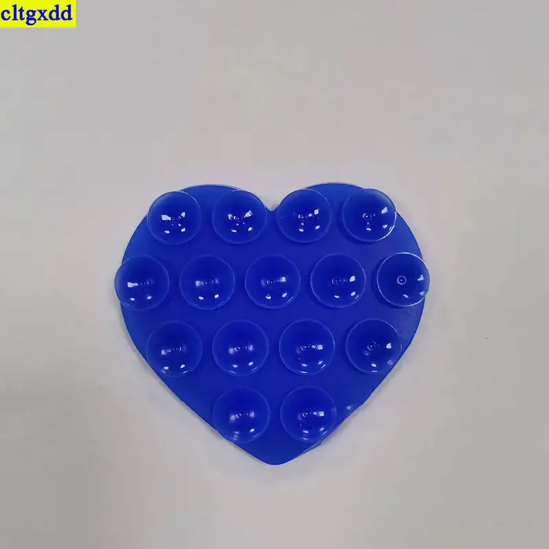 cltgxdd 1piece heart-shaped double-sided suction cup silicone phone holder with 15 suction cups, powerful selfie function - Image 15