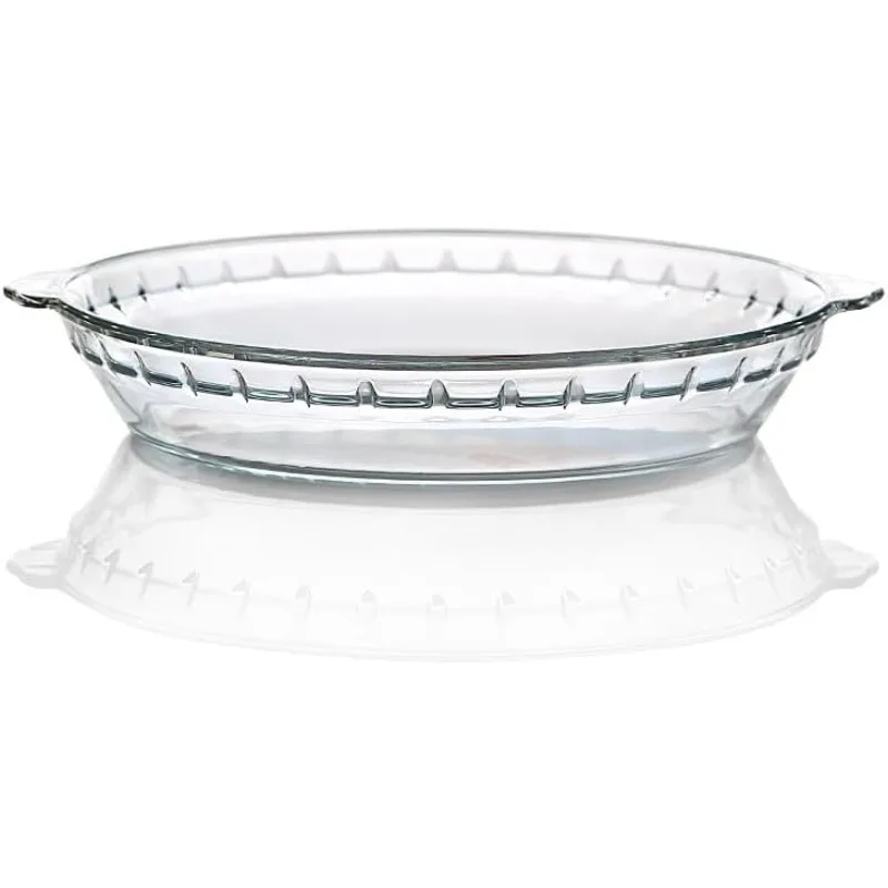 Heat-Resistant Transparent Glass Serving Plate