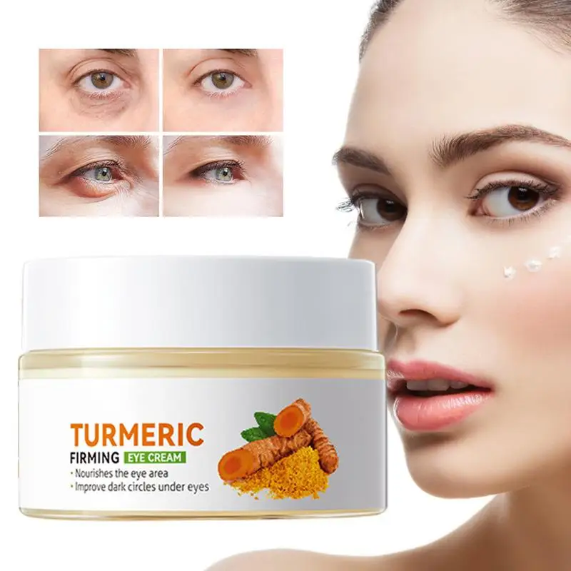 

Turmeric Firming Eye Cream Moisturizing Turmeric Eye Cream Dark Circles Remover Brightening & Tightening hydrating Skin Care