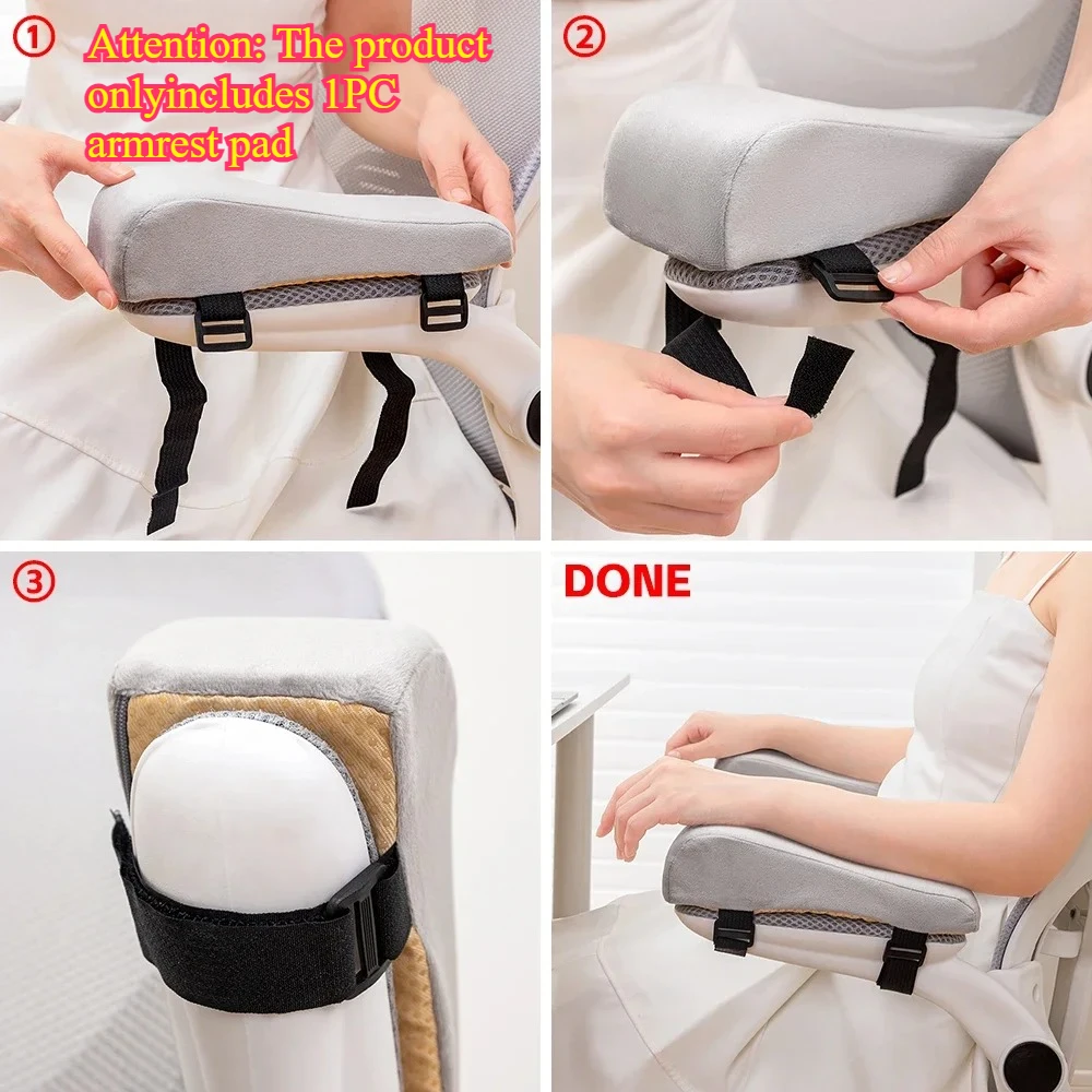 1pc Elbow Support Ergonomic Chair Armrest Pad,for Computer,Gaming, Enhances Height & Pressure Relief, Desk, Alleviates