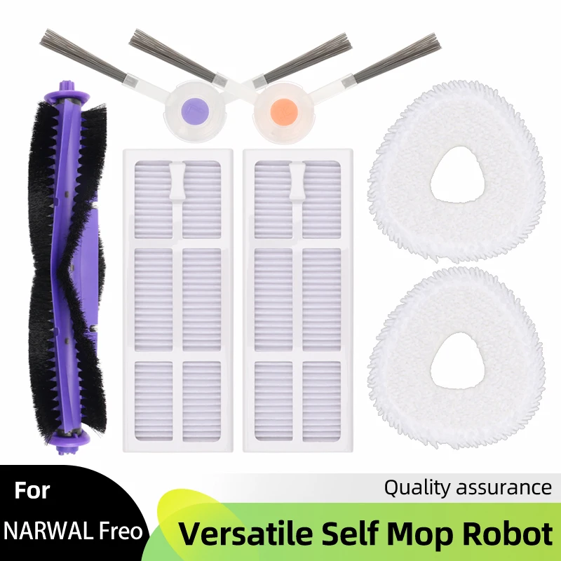 

Main Side Brush Hepa Filter For Narwal Freo / Narwal J3 Robot Vacuum Cleaner Spare Parts Mop Cloths Rag Hepa Filte Accessories
