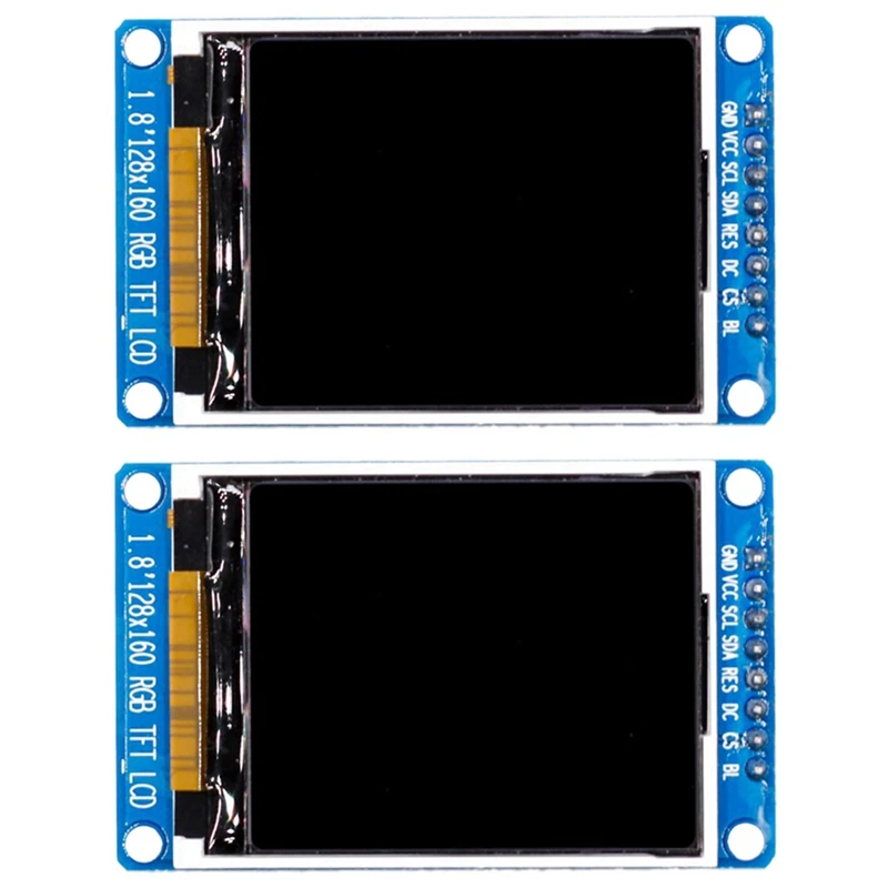 

2 шт., полноцветный модуль ЖК-дисплея 1,8 х160 RGB SPI TFT ST7735S 3,3 В