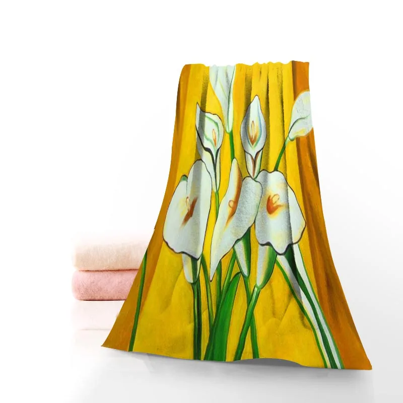 Flowers Calla Lily Towels Microfiber Bath Towels Travel,Beach,Face Towel Creative Towel Size 35X75cm,70X140cm