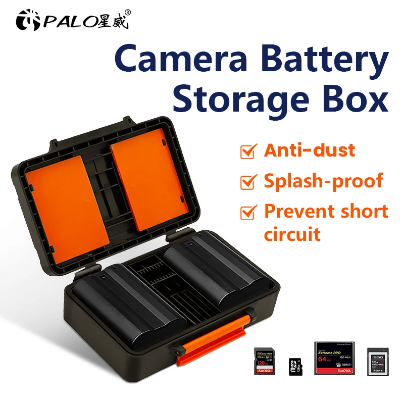 CameraBatteryStorageBoxSDMemoryCardCaseForCanonLPE6LPE8LP