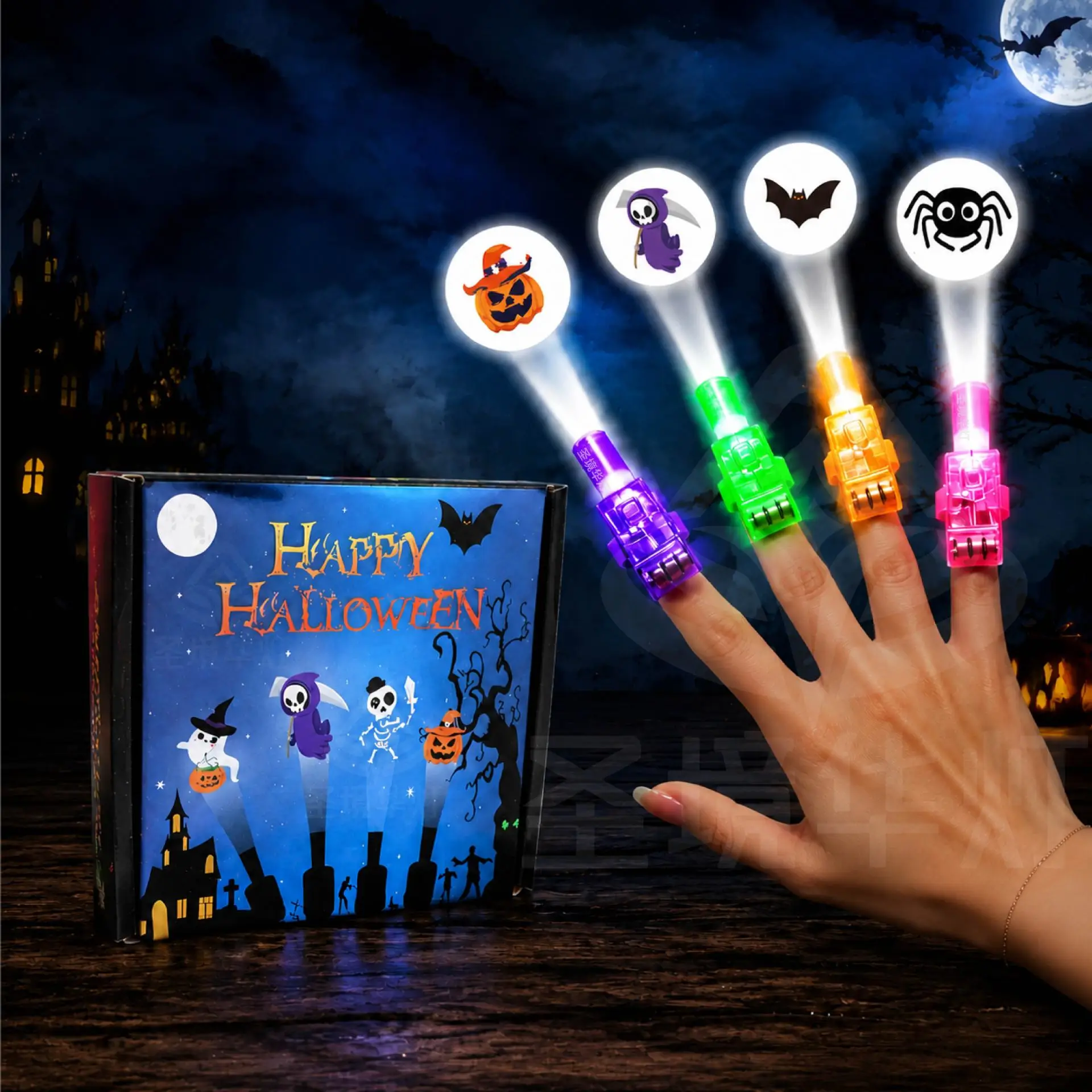 36pcs Halloween LED Finger Lights Neon Party Favors Glow in - Image 4