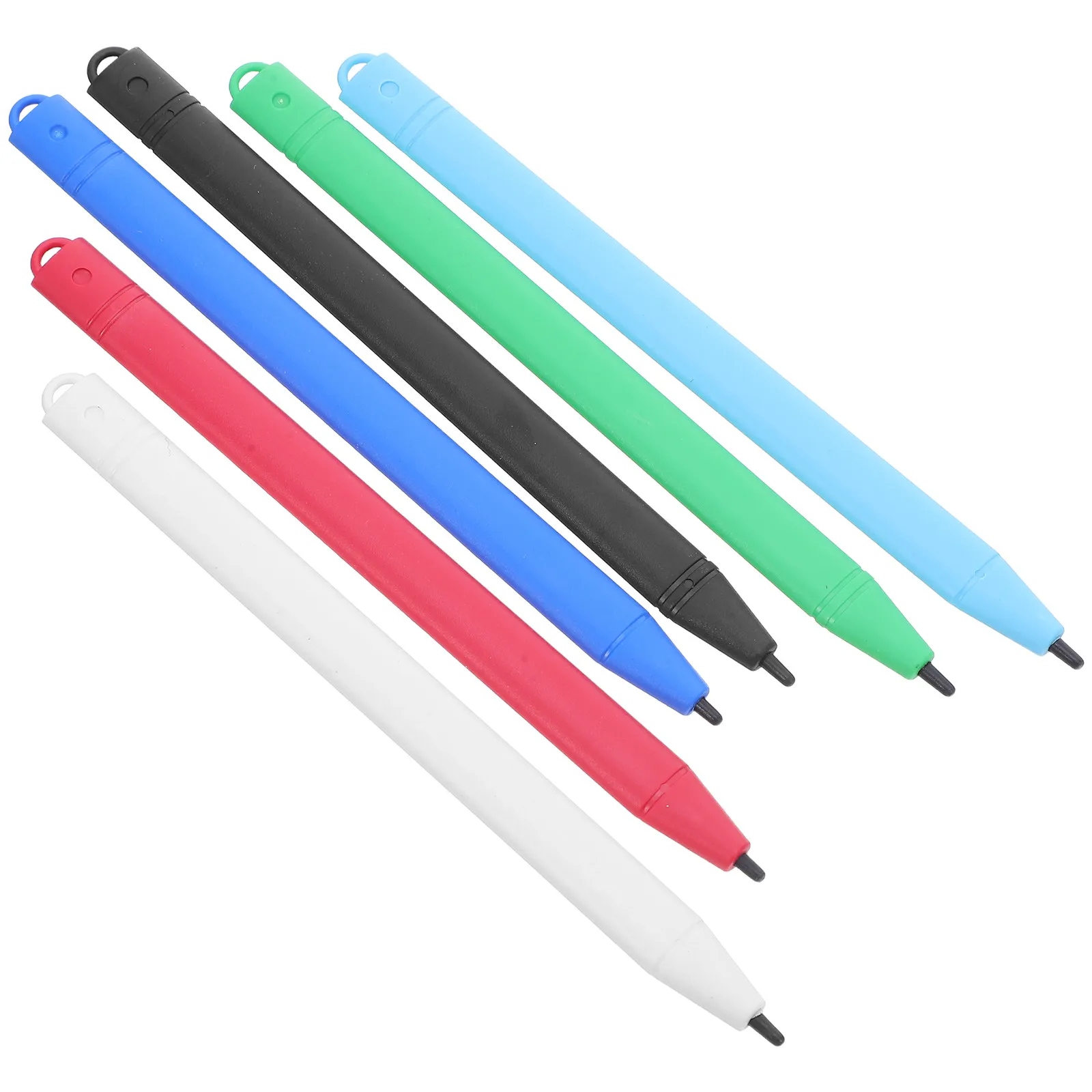 6Pcs LCD 드로잉 보드 펜 부드러운 표면 안전한 어린이 쓰기 태블릿 펜 다채로운 플라스틱 드로잉 보드 펜 낙서 장난감