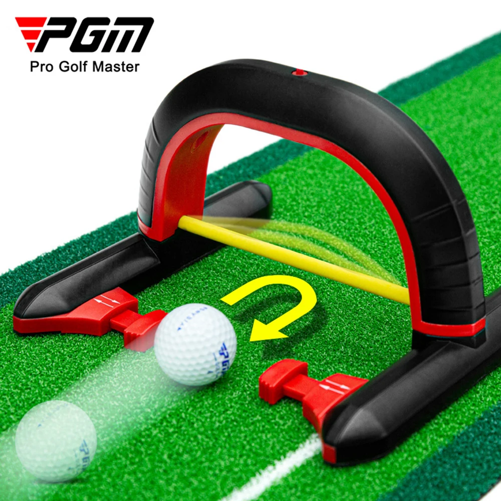 

PGM Putting Gates Golf Training Aid With Elastic Ball Returner Adjustable Opening Golf Putting Trainer Aid Indoor Putting Device