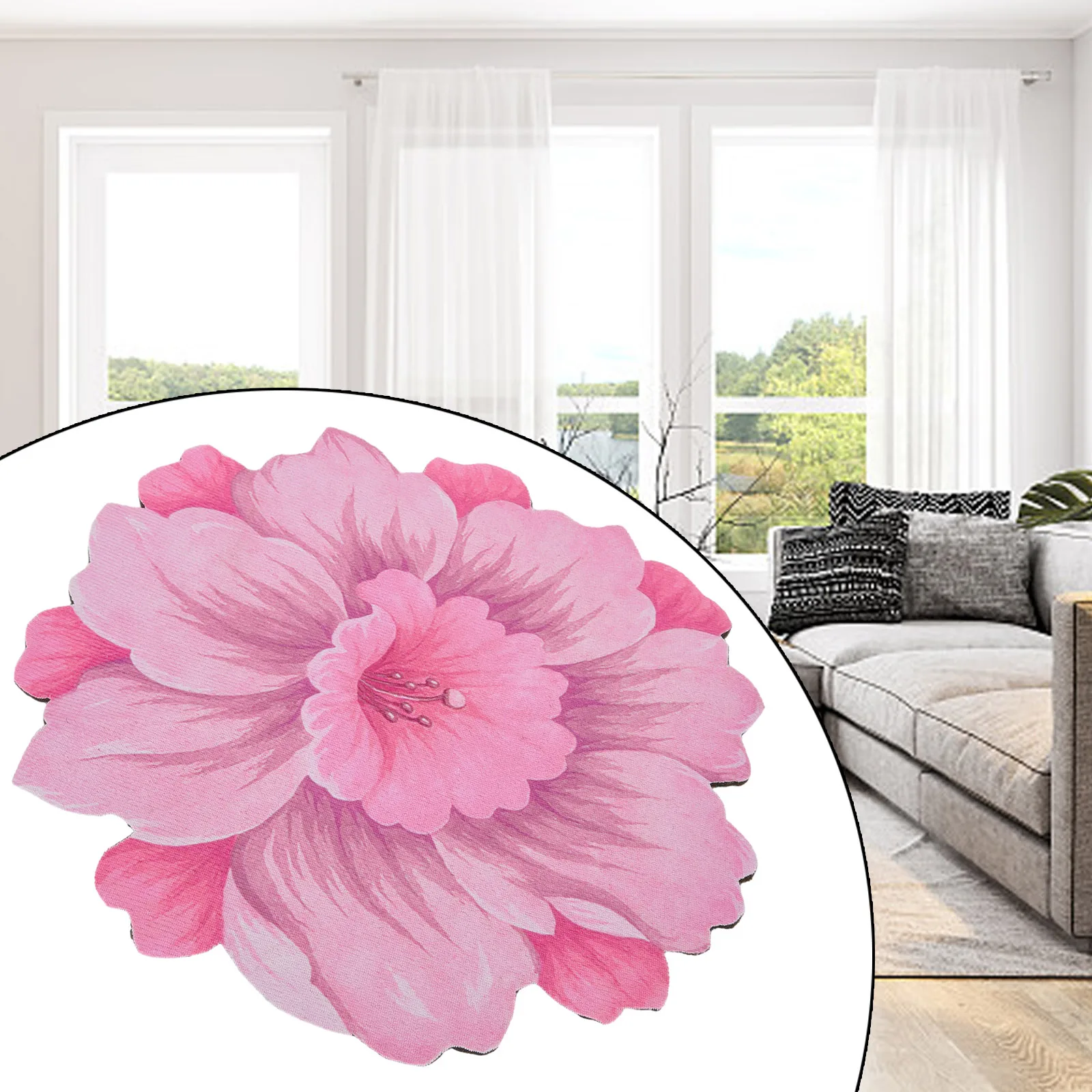 

Mats Rug Flower Carpet Super Living Non-slip Soft Absorbent Bathroom Bedroom Cloakroom Decor Kitchen Lotus Floor