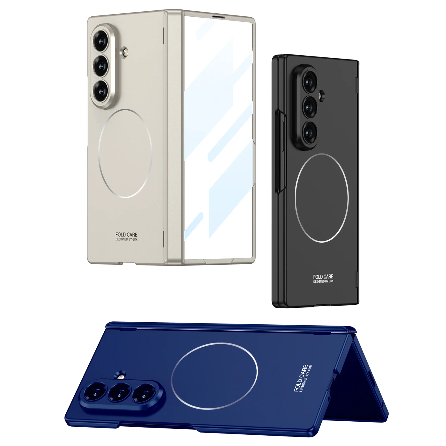 Magnetic Hinge All-included Case For Samsung Galaxy Z Fold 7 Screen Glass Wirele