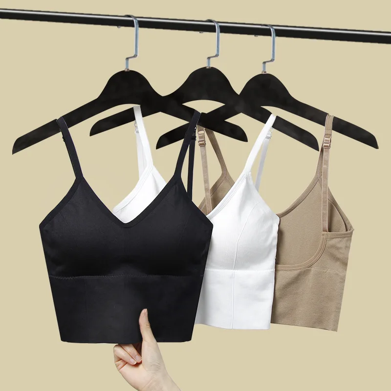 

Beautiful back underwear Kaka U-shaped router wear inner bottom bra tube top women all-in-one Camisole