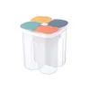 Split Lid Miscellaneous Grain Tank 1.5L Grain Kitchen Storage Box 2.3L Transparent Plastic Sealed Storage Tank 5