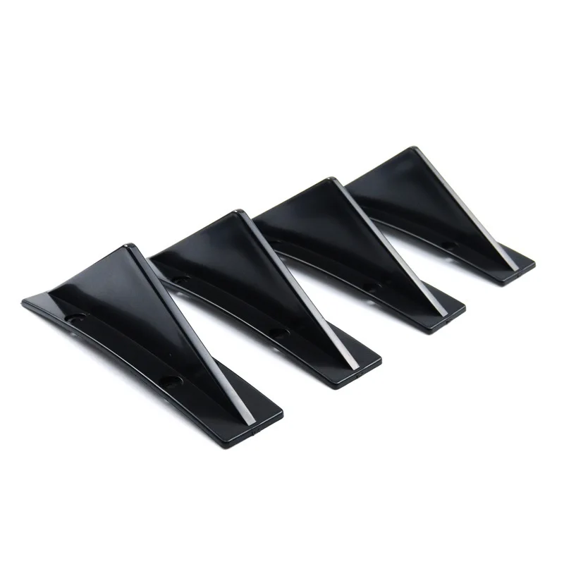 4 pz Auto Universale Triangolare Spoiler Posteriore Nero Anti-collisione Paraurti Posteriore Diffusore Automotive Telaio Spoiler Accessori Auto - immagine 6