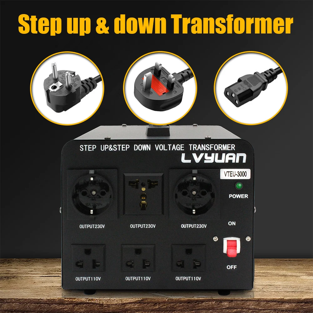 3000W voltage transformer 220V to 110V and 110V to 220V converter voltage step up/step down for Household appliances