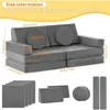 10PCS Modular Kids Play Couch, Convertible Child Sectional Sofa, Imaginative Furniture Play Set for Creative Kids 2