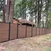 Wood Plastic With Metal Decoration Panel Composite Fence 1
