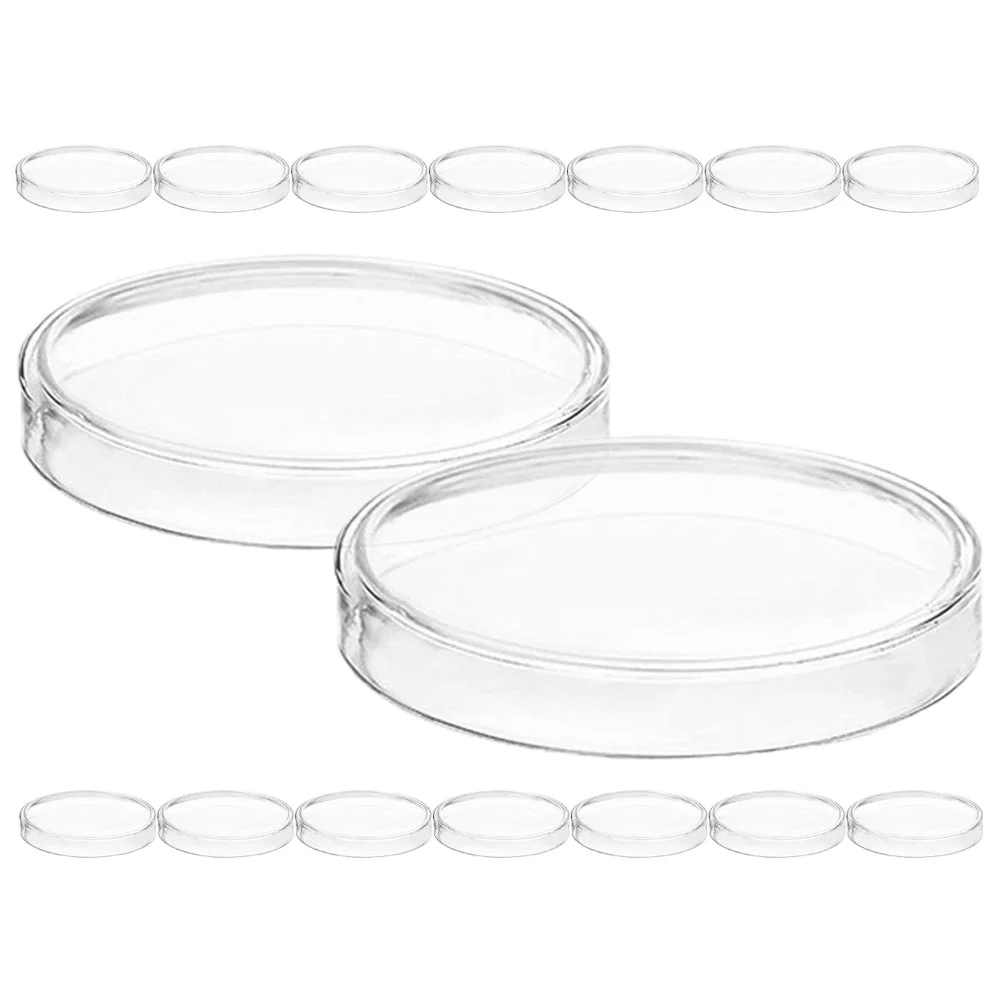 20 Pcs Disposable Petri Dish Laboratory Tray Bracket Agar Plates Chemistry Holder Plastic