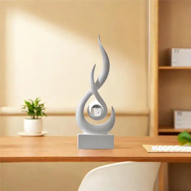 Sculpture Abstraite à Collectionner, Figurine de Bureau, Statue d'Art en Résine pour Salon, Maison, Meuble TV, Décorations de Centre de Table 2
