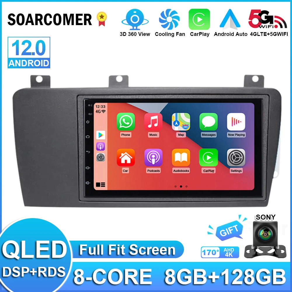 

Автомагнитола 2DIN, 7 дюймов, Android 12, для Volvo XC70 V70 S60 2004-2009, GPS-навигация, мультимедиа, 4G, Wi-Fi