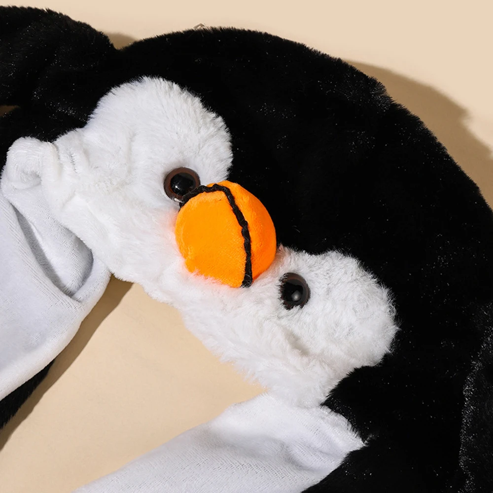 Autumn and Winter Plush Hats, Warm and Cute Ear Protection Hats, Cute Moving Cartoon Ear Hats,Black