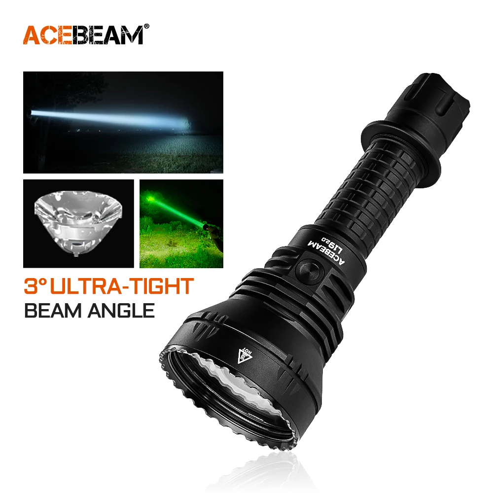 ACEBEAM L19 2.0 Hunting Flashlight Max 2200 Lumens 1520 Meters Long-Rang Rechargeable Flashlight for Hunting Powerful LED Torch