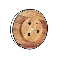 Durable Wooden Turntable Wooden Rotating Tray Rustic Wooden Turntable Tray Set for Kitchen Bathroom for Pantry for Soap 1