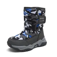 2022 Style Kids Snow Boot Winter Warm Fur Antiskid Outsole Plus Size 27 To 38 Children Boots for Girls Girls Shoes Pink Boots 6
