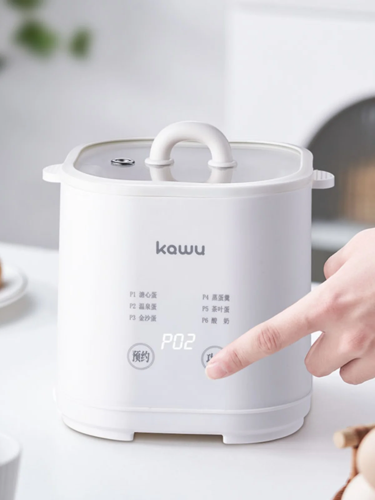 Egg cooker breakfast household dormitory small smart appointment timer multi-function fully automatic power-off egg steamer 4