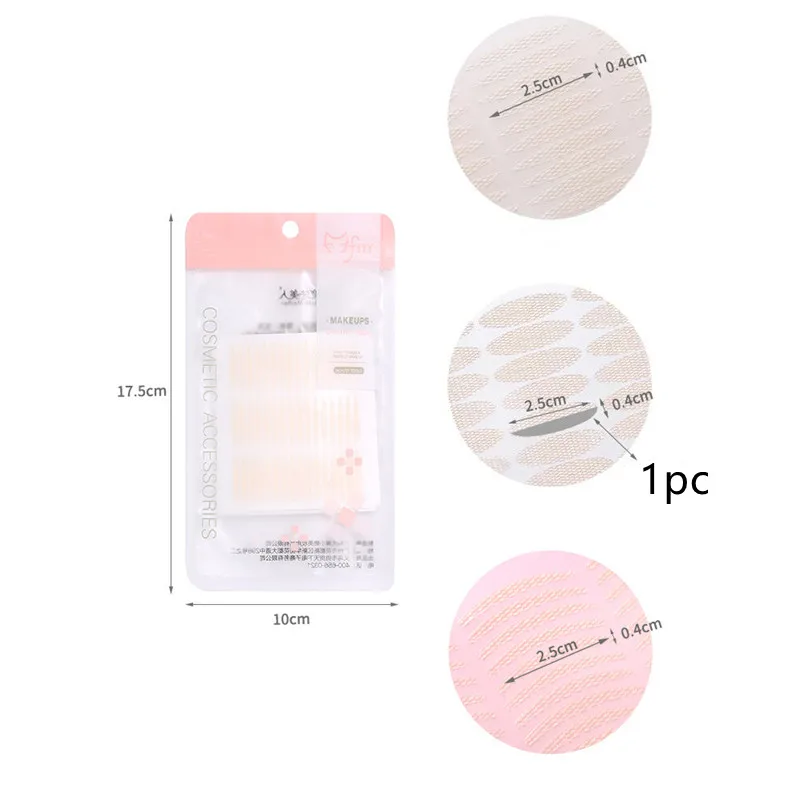 Gauze Lace Mesh Olive-shaped Eyelid Paste-shaped Invisible Double Fold Eyelid Shadow Tape Sticker Beauty Tool 144-240pcs/Set double fold eyelid tape
