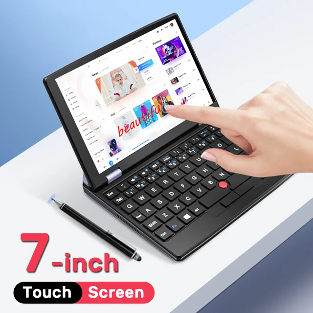 Mini ordinateur portable à écran tactile, micro PC portable, Windows 11, 7  pouces, J4105, 12 Go + 1 To, IPS, Netbook P1, 10 Pro - AliExpress