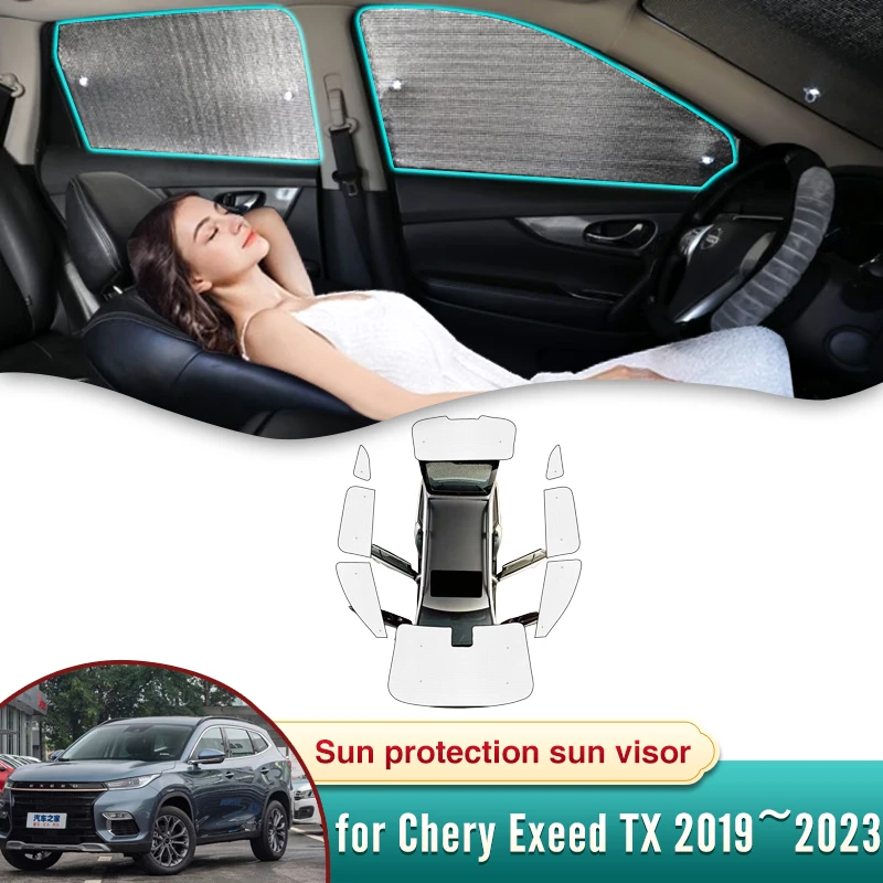 

Солнцезащитный козырек с полным покрытием для Chery Exeed TX 2019, 2023, 2022, 2020, 2021, солнцезащитный козырек, лобовое стекло, боковое окно, защита от солнца, защита от солнца