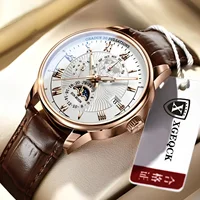 2024 mode hommes montre haut tendance luxe Sport montre pour homme étanche lumineux en cuir Date montres à Quartz homme horloge 3