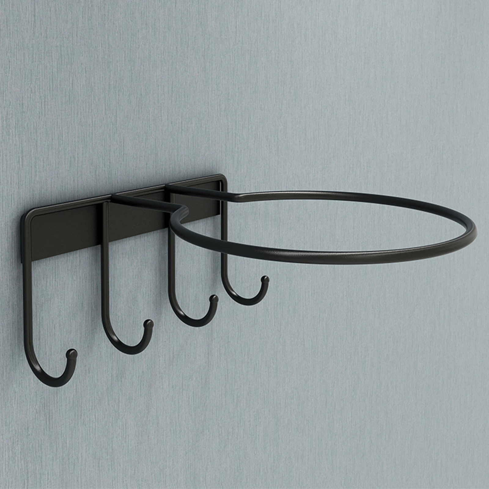 

Wall Mount Ball Holder With 4 Hook Metal Rack For Basketball Football Volleyball For Game Rooms Garages Basements