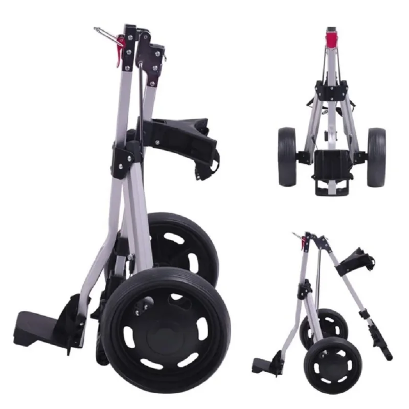 2 Wheel Foldable Golf Push Cart Collapsible Golf Trolley Push Pull Cart(59" x 28" x 40") Hand Cart 2 Wheel Kids c