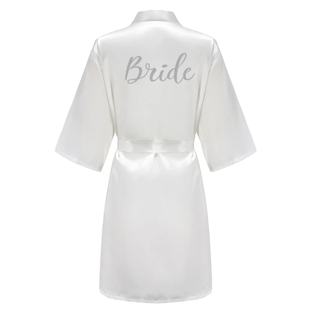 Pink Kimono Satin Women Bathrobe Wedding Sister Mother of the Bride Groom Bridesmaid Robes SP003