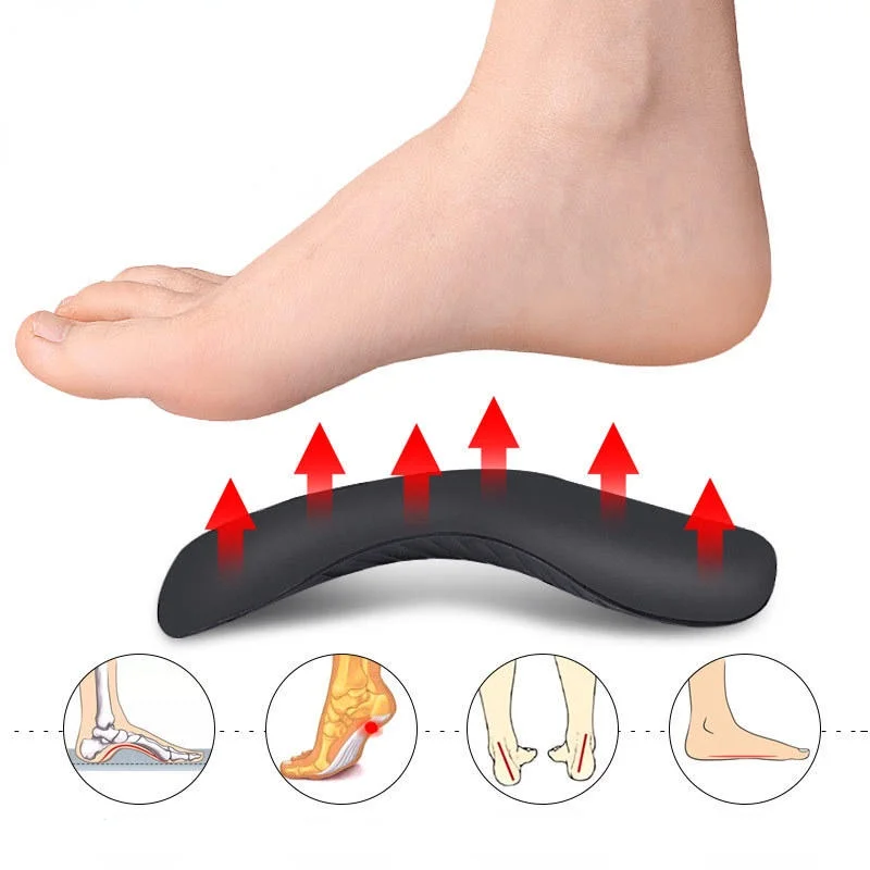 

1Pair Feet Arch Support Insoles Plantar Fasciitis Foot Knee Hip Back Pain Thin Lightweight Orthotic Insoles for Men Women