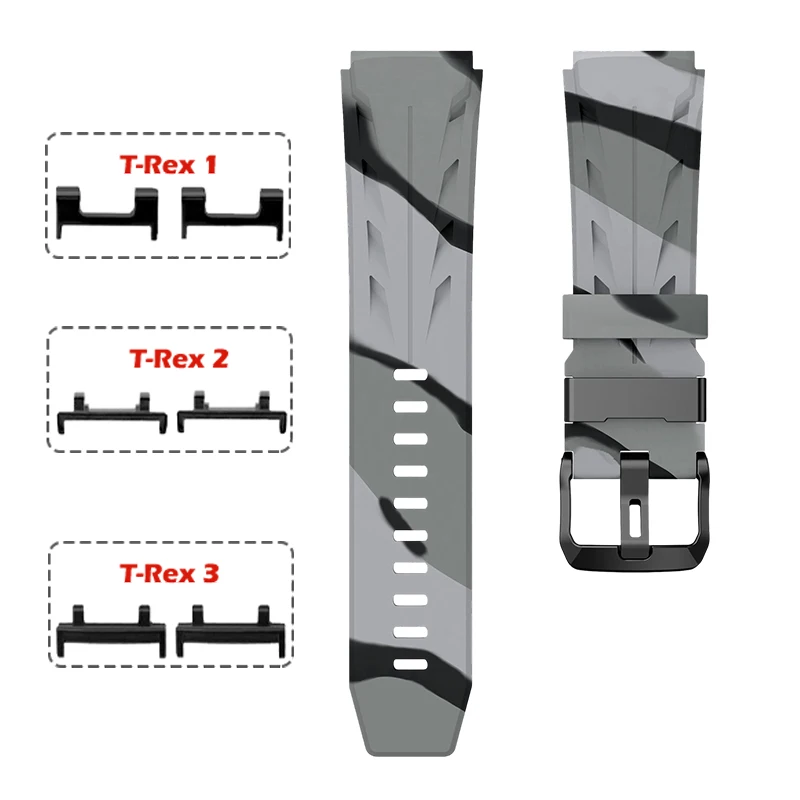 Breathable Black Silicone Strap with Metal Connector - Adjustable Sport Wristband