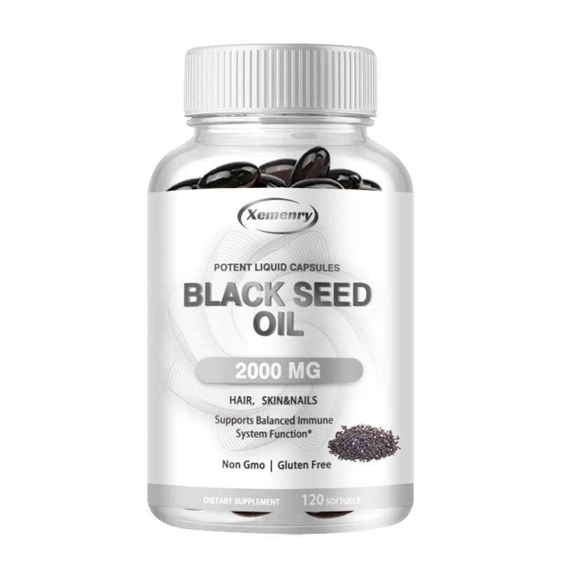 Vegan Black Seed Oil Capsules - Pure Cold Pressed - Black Cumin Seed Oil Capsules, Non-GMO Vegan Black Seed Oil Supplement