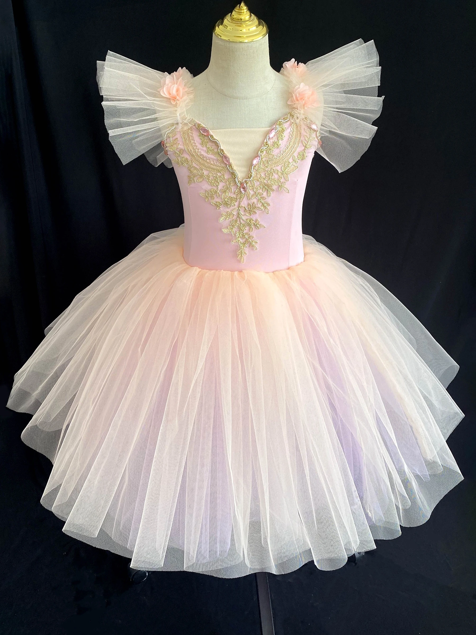 Ballet Dress Professional Romantic Tutu Long Tulle Tutus Ballet Women Girls Ballerina Party Dress
