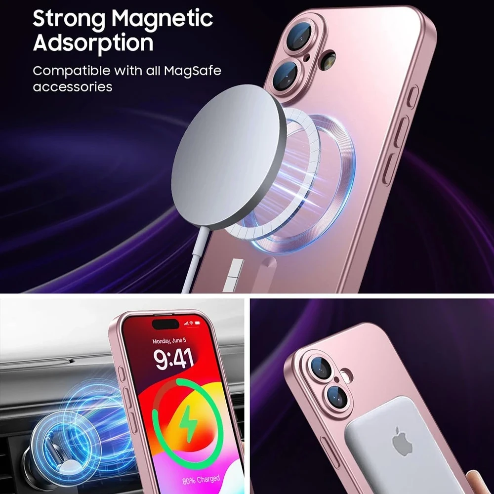 Magsafe Magnetic Wireless Charging Phone Case with Camera Protection and Enhanced Grip