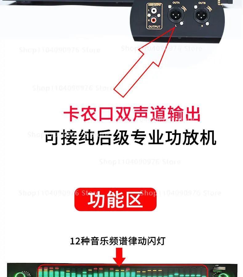 Professional 31 Band HiFi Equalizer Effects Processor 2 in 1 Bluetooth Optical C
