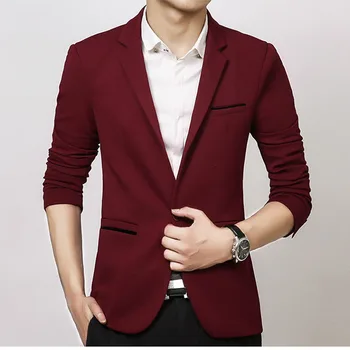 Brand Mens Casual Blazers Autumn Spring Fashion Slim Suit Jacket Men Blazer Masculino Clothing Vetement Homme M~5XL AY1415 7