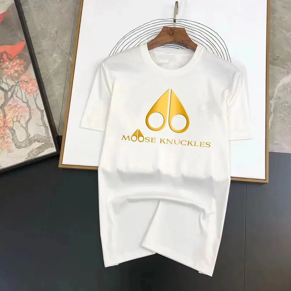 

2024 Summer Men's Short Sleeve T-Shirt Luxury Printing Simple Versatile Fashion Jersey Half Sleeve One-piece 100% Cotton Top