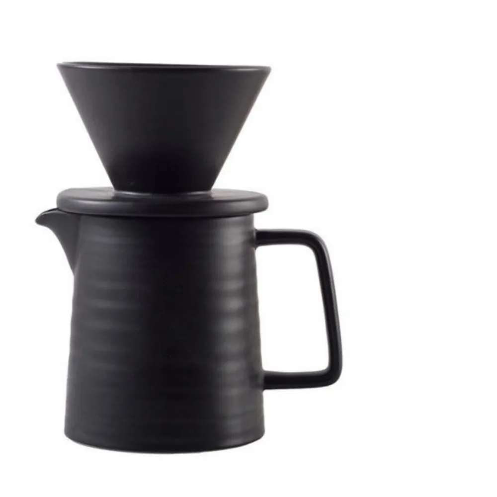 طقم قهوة بورسلين Febwind - صانع قهوة بالتنقيط يدوي...