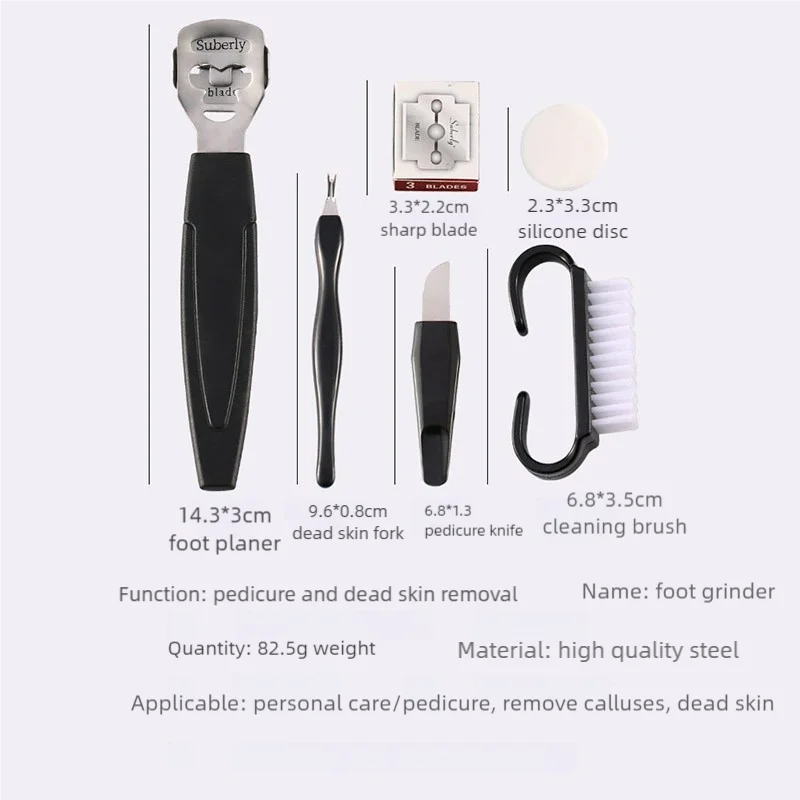 Foot Scrubber Dead Skin Foot Board Rub Set Steel Foot Board File Dead Skin Calluse Pedicure Tool Foot Grinder Foot Care